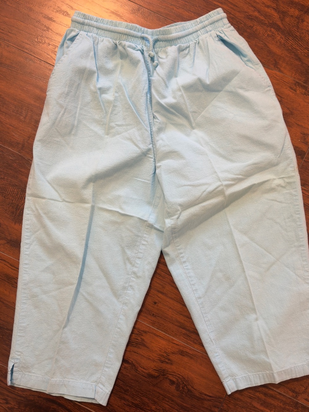 Bobbie Brooks Light Blue Drawstring Casual Chinos